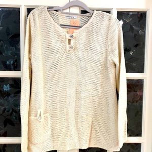 Designer Brand Textures. cream beautiful cotton knit,,,pocket.